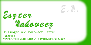 eszter makovecz business card